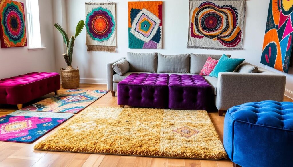 Tufted rugs and textile art trend